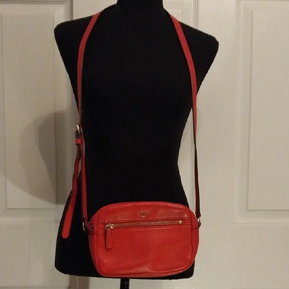 Diane Von Furstenberg Red Leather Crossbody Bag - Picture 10 of 11